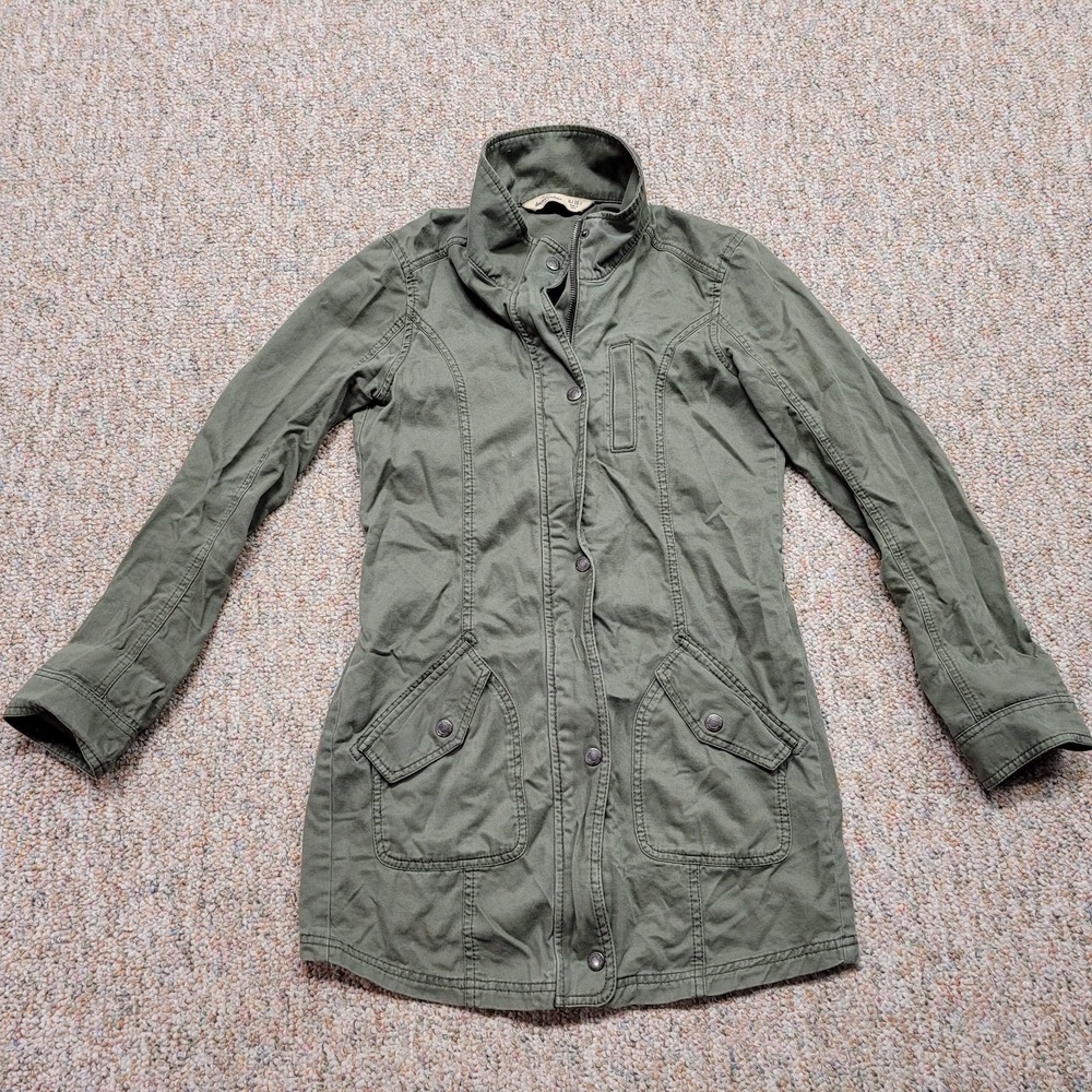 Abercrombie & Fitch Kids Jacket Girls XL 16 Green Utility Military‎ Coat Cargo